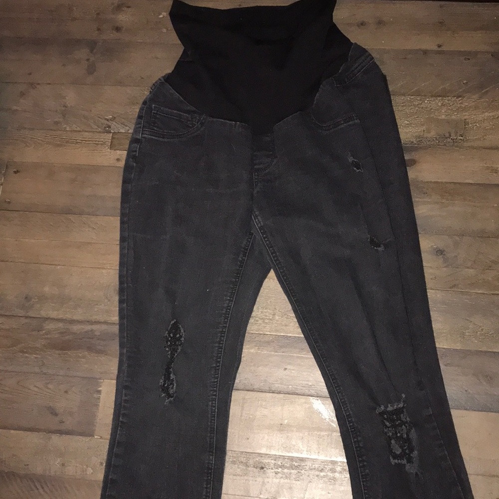 Black maternity jeans